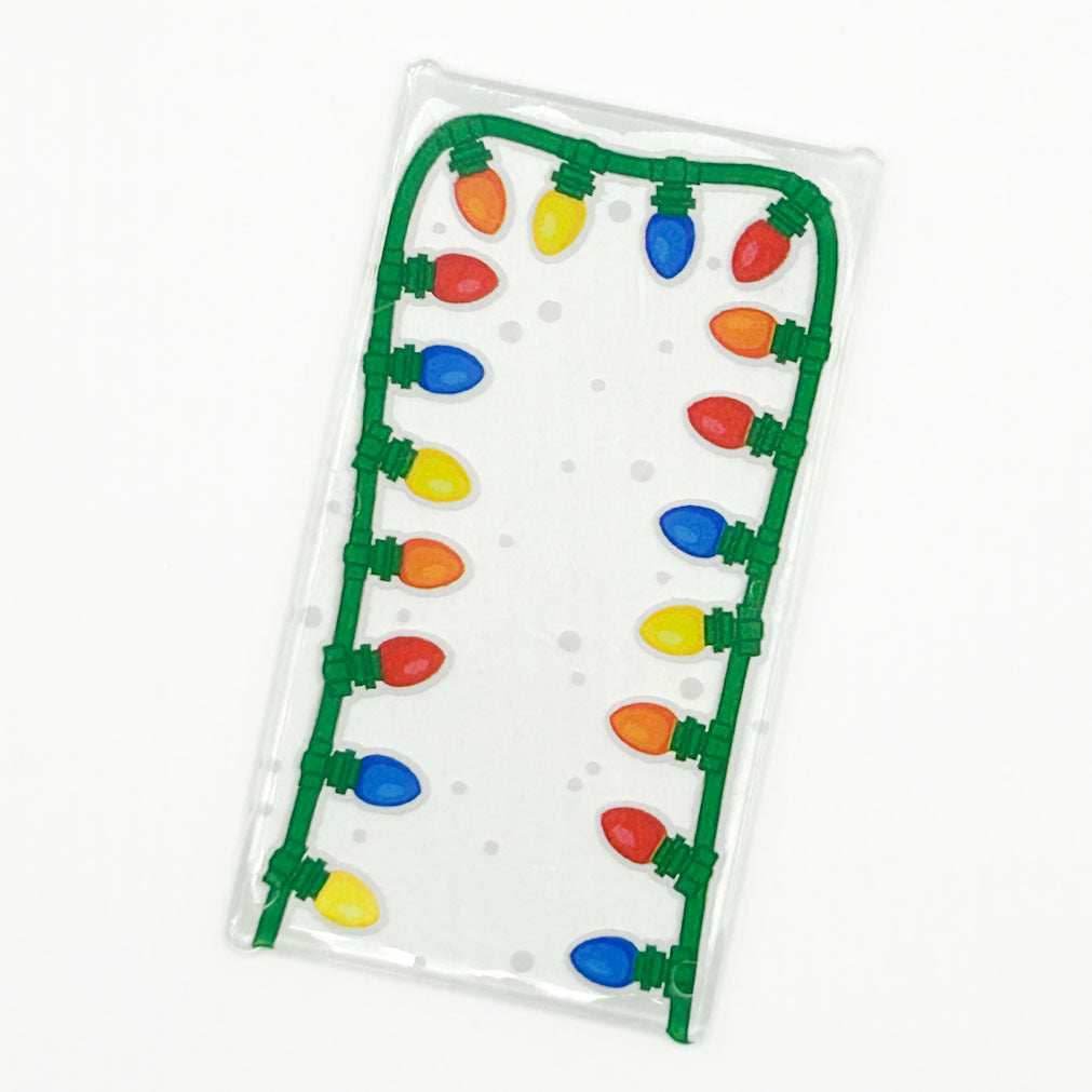 Christmas Lights 4x6 Glass Window made with LEGO part - B3 Customs - 