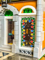 Christmas Lights 4x6 Glass Window made with LEGO part - B3 Customs - 