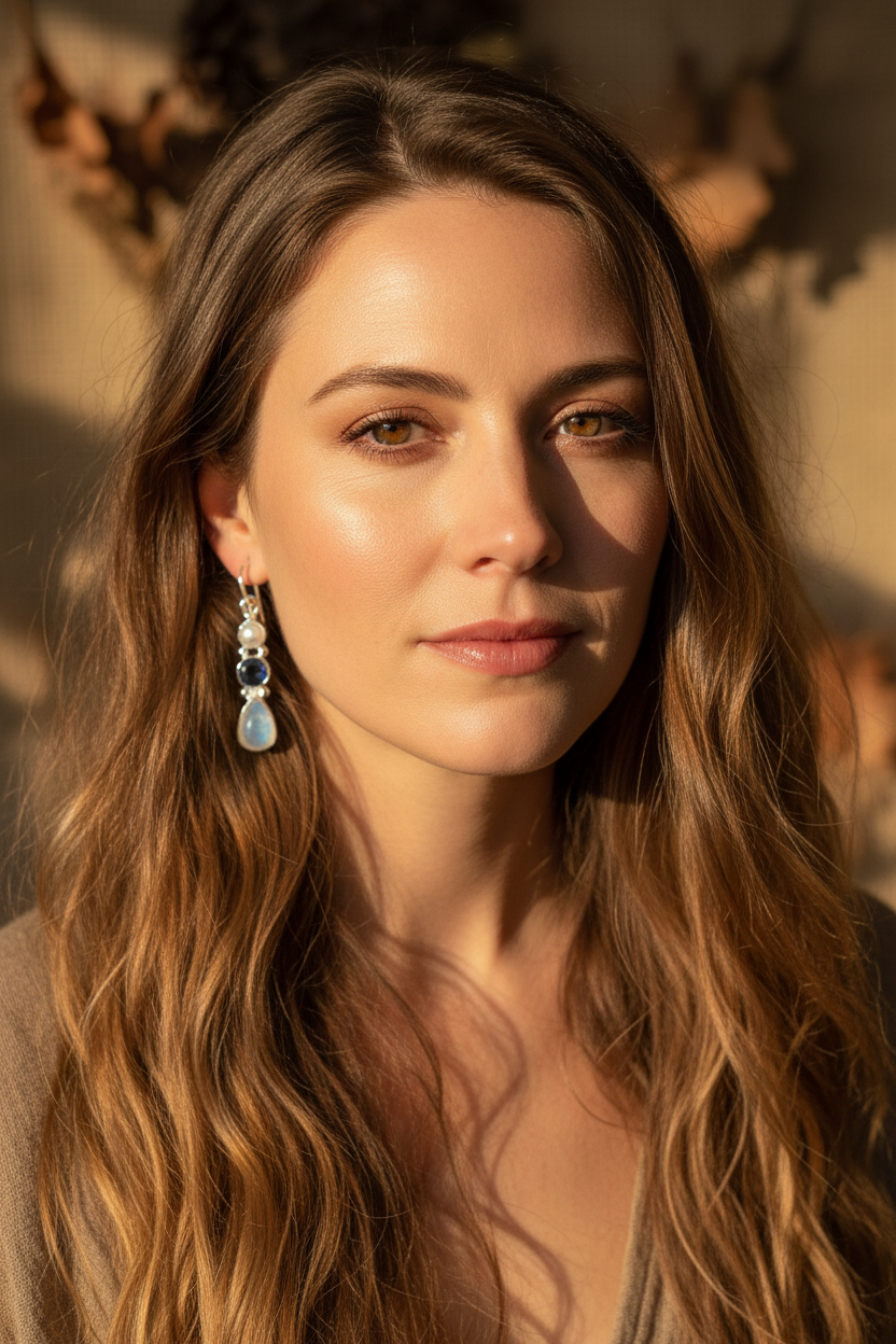 Ava Moonstone Earrings