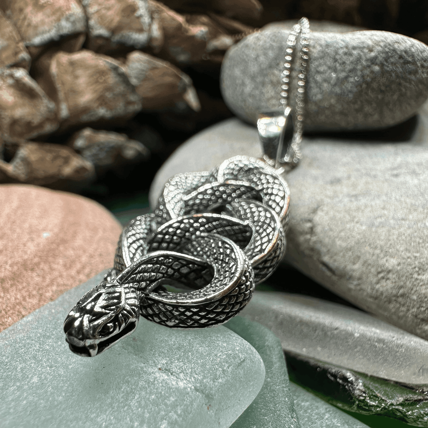 Alchemy Celtic Snake Necklace - 18