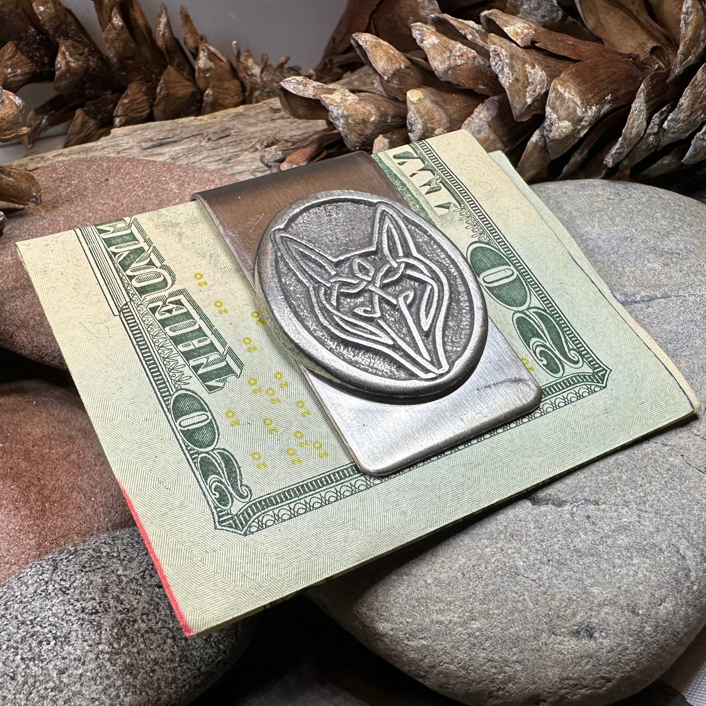 Celtic Wolf Money Clip