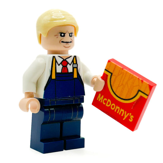 Fast Food President Trump Minifig made using LEGO parts - B3 Customs