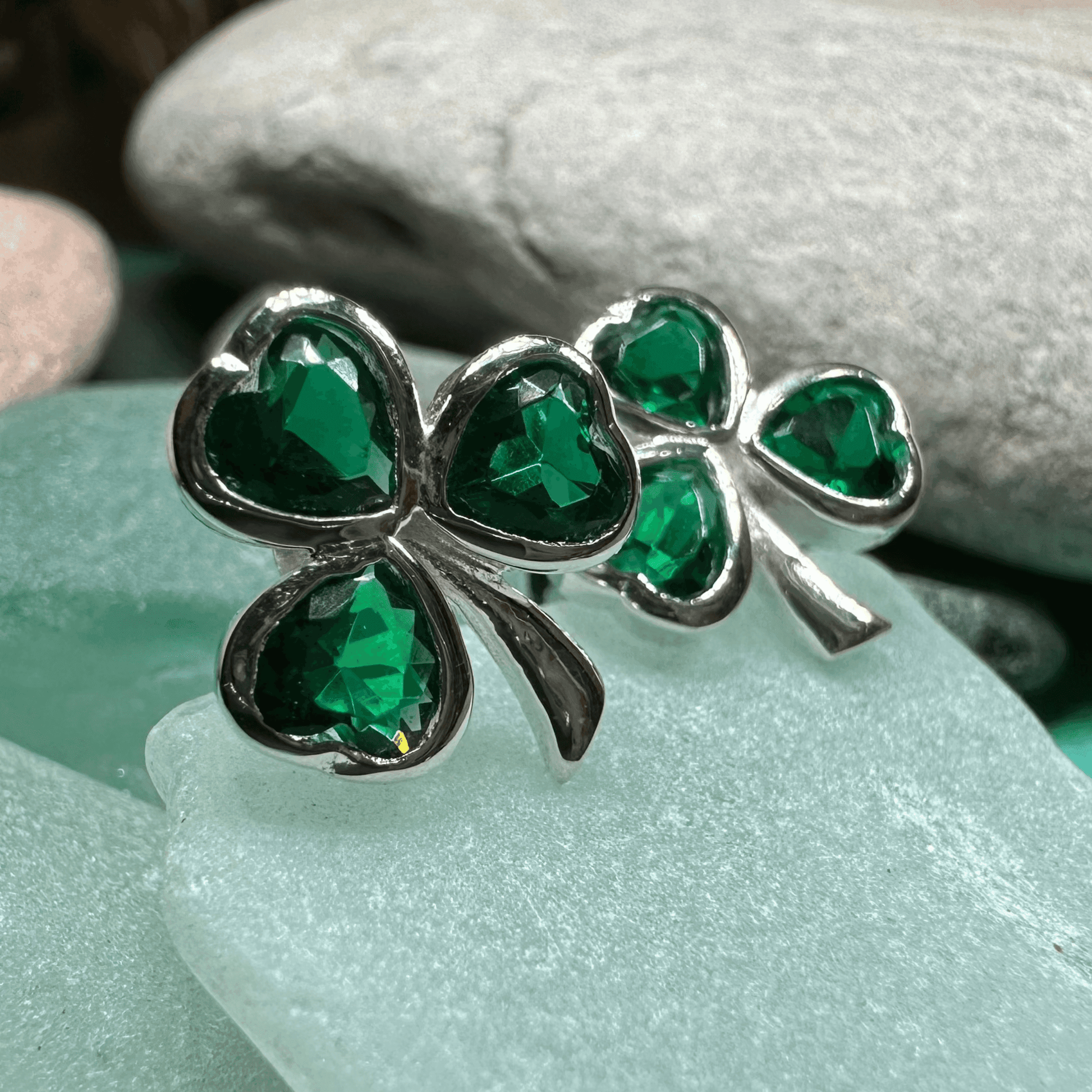 Emerald Isle Shamrock Earrings - 