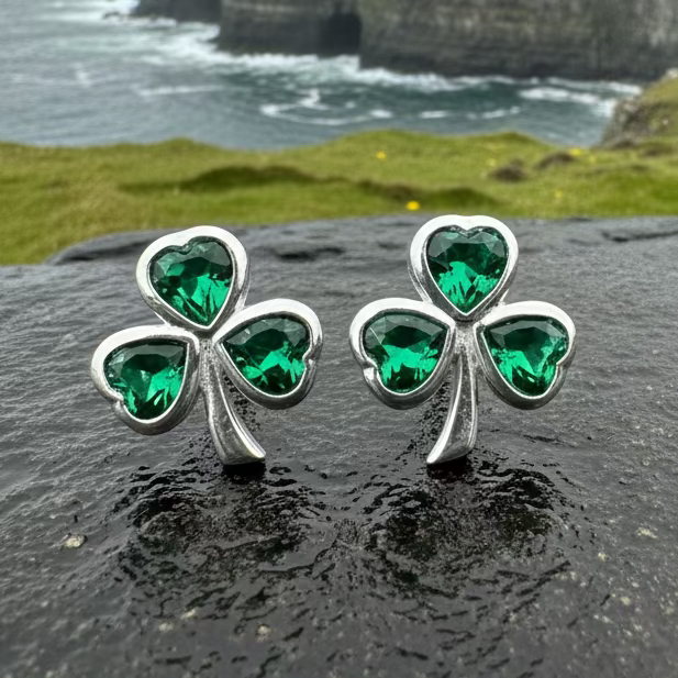 Emerald Isle Shamrock Earrings