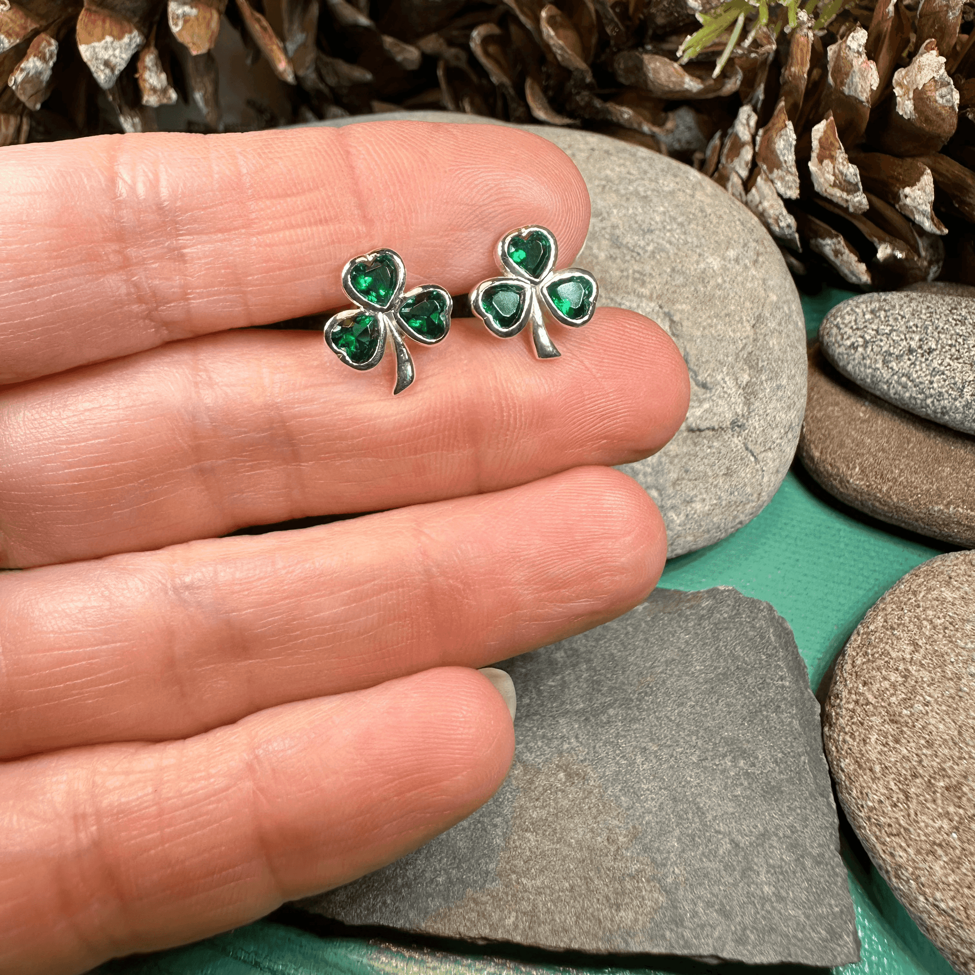 Emerald Isle Shamrock Earrings - 