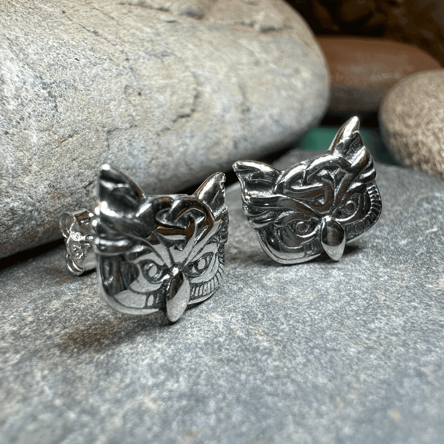 Lyssie Owl Stud Earrings - 