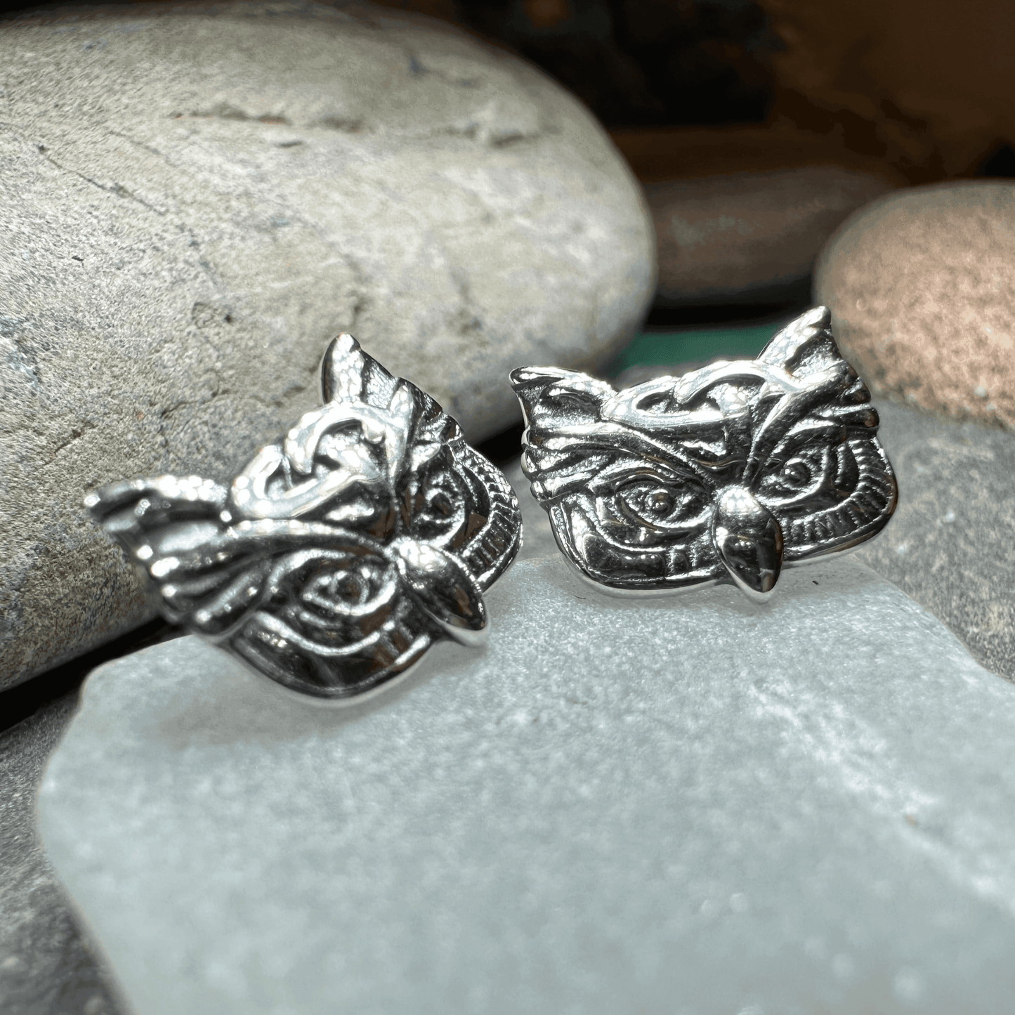 Lyssie Owl Stud Earrings - 