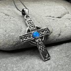 Rhys Opal Celtic Cross Necklace - 18