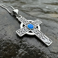 Rhys Opal Celtic Cross Necklace