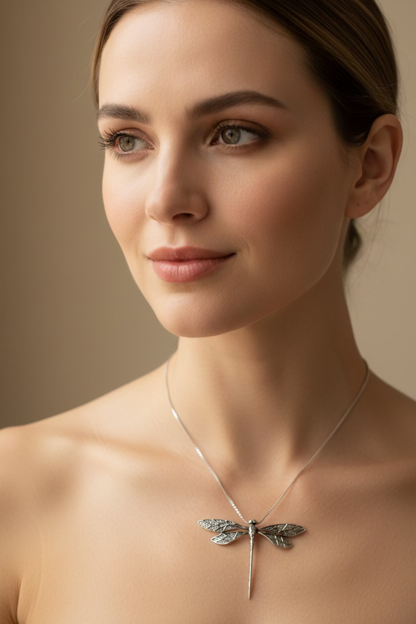 Realistic Dragonfly Necklace