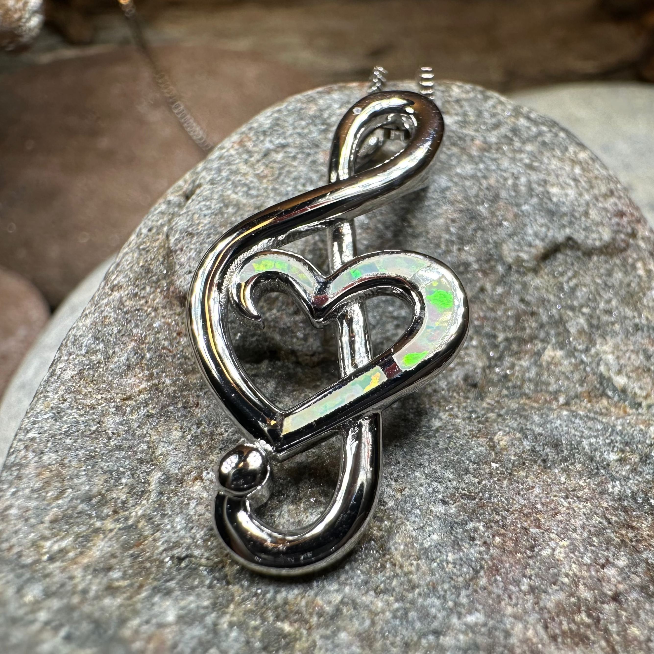 Opal Music Necklace