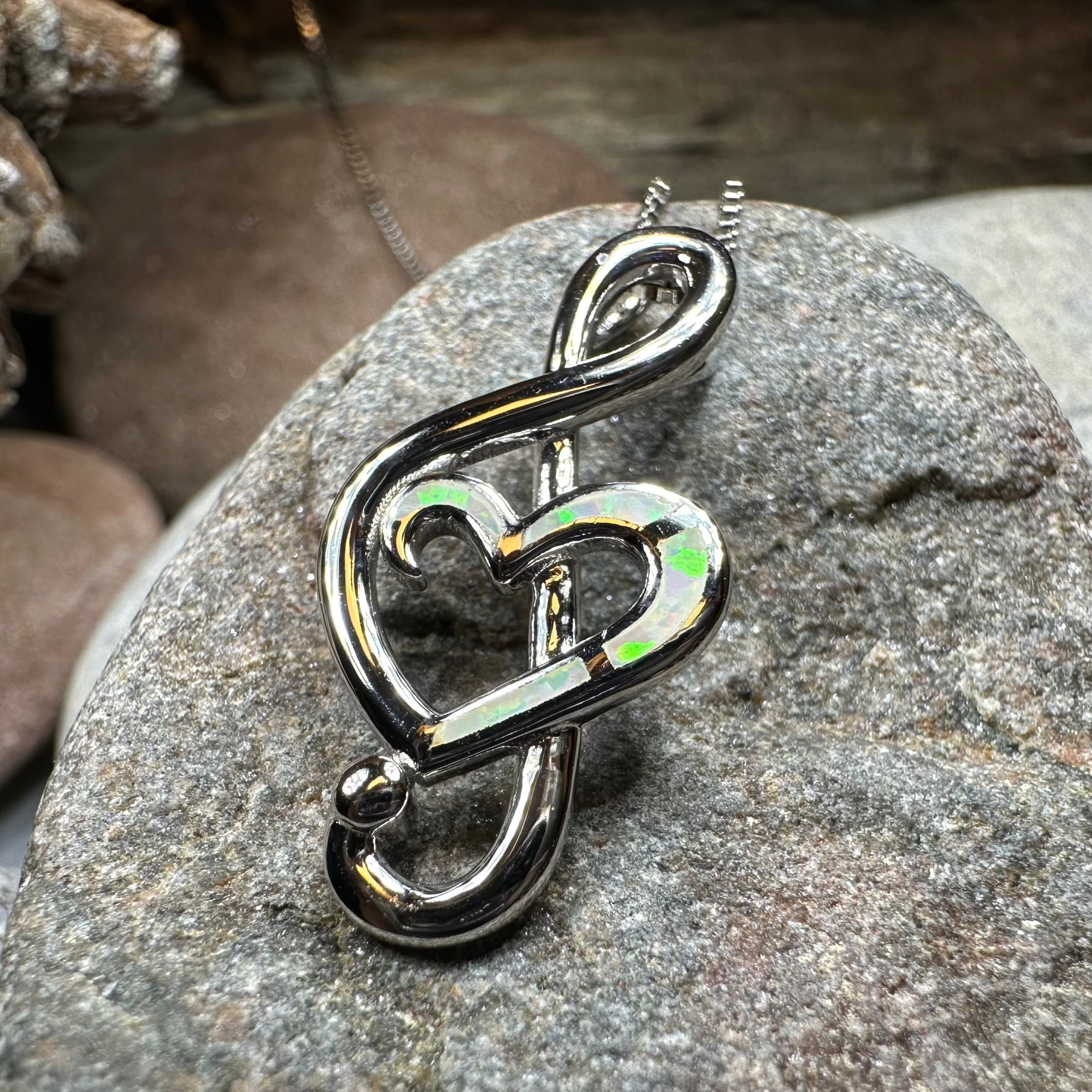 Opal Music Necklace