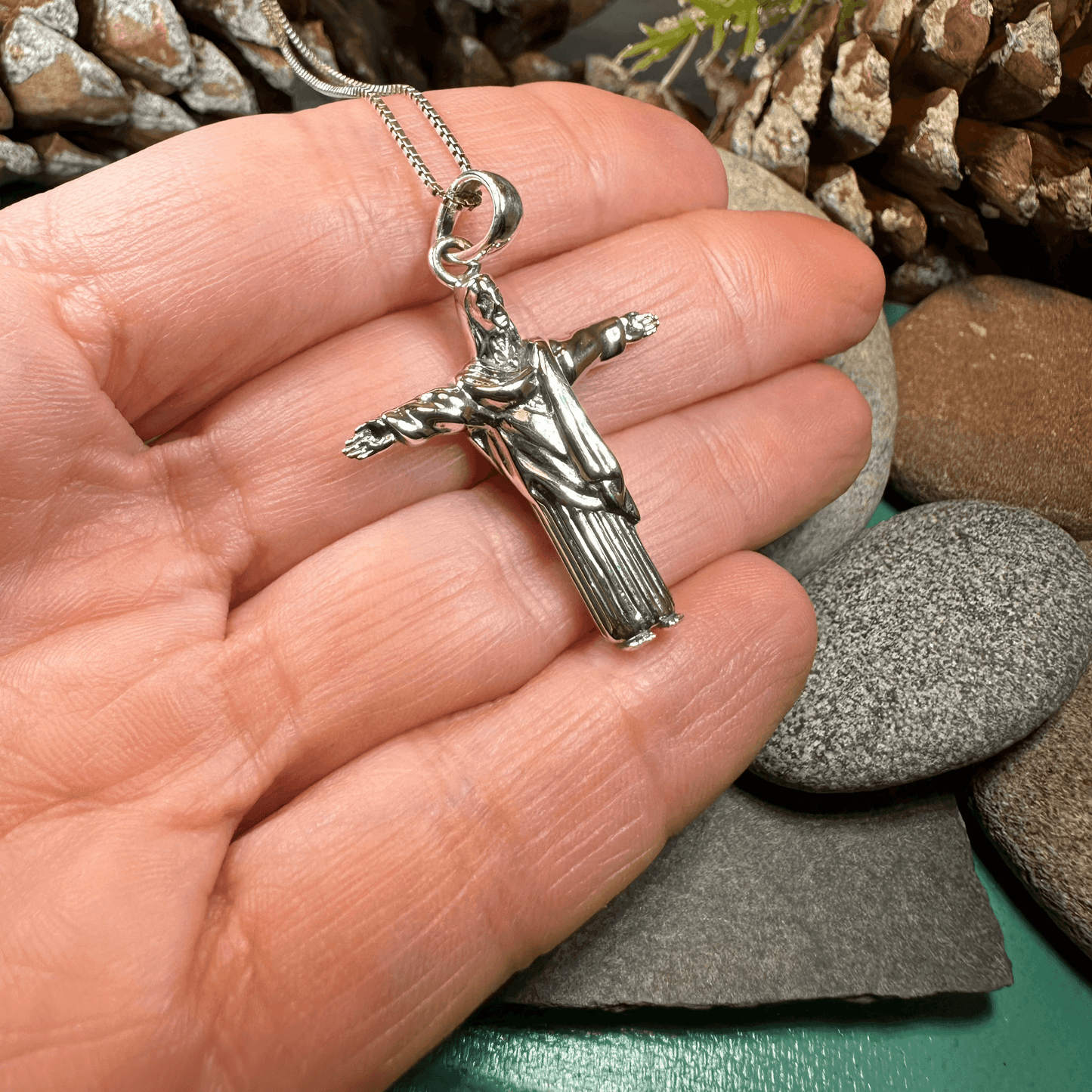 Christ the Redeemer Cross Necklace - 18