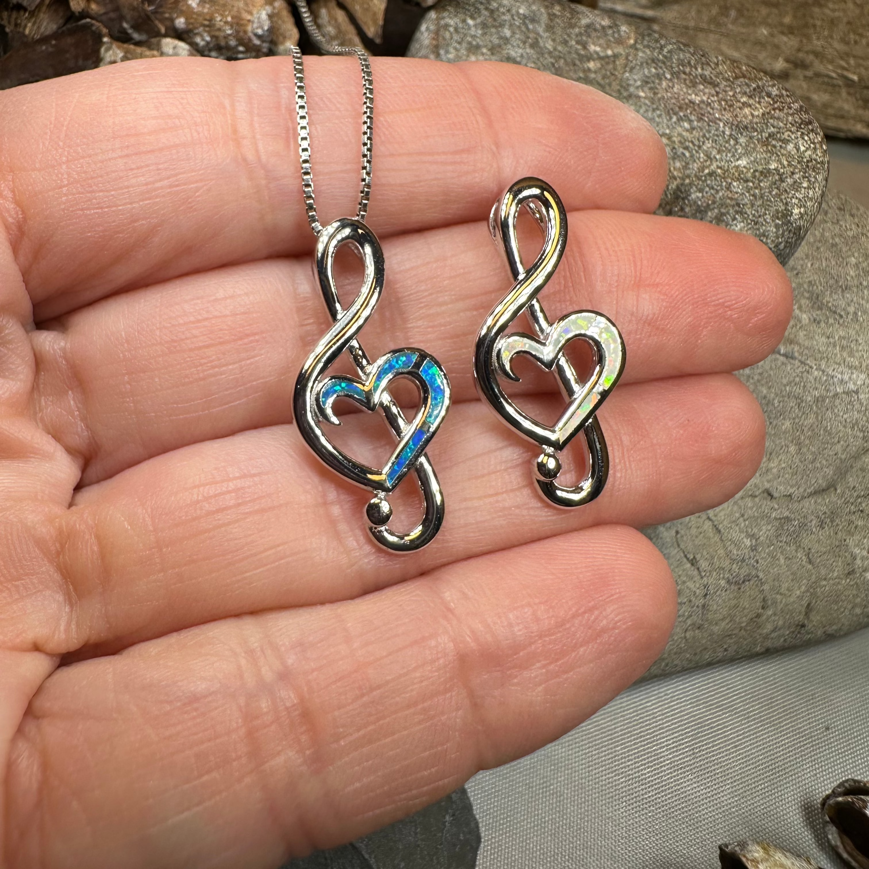 Opal Music Necklace