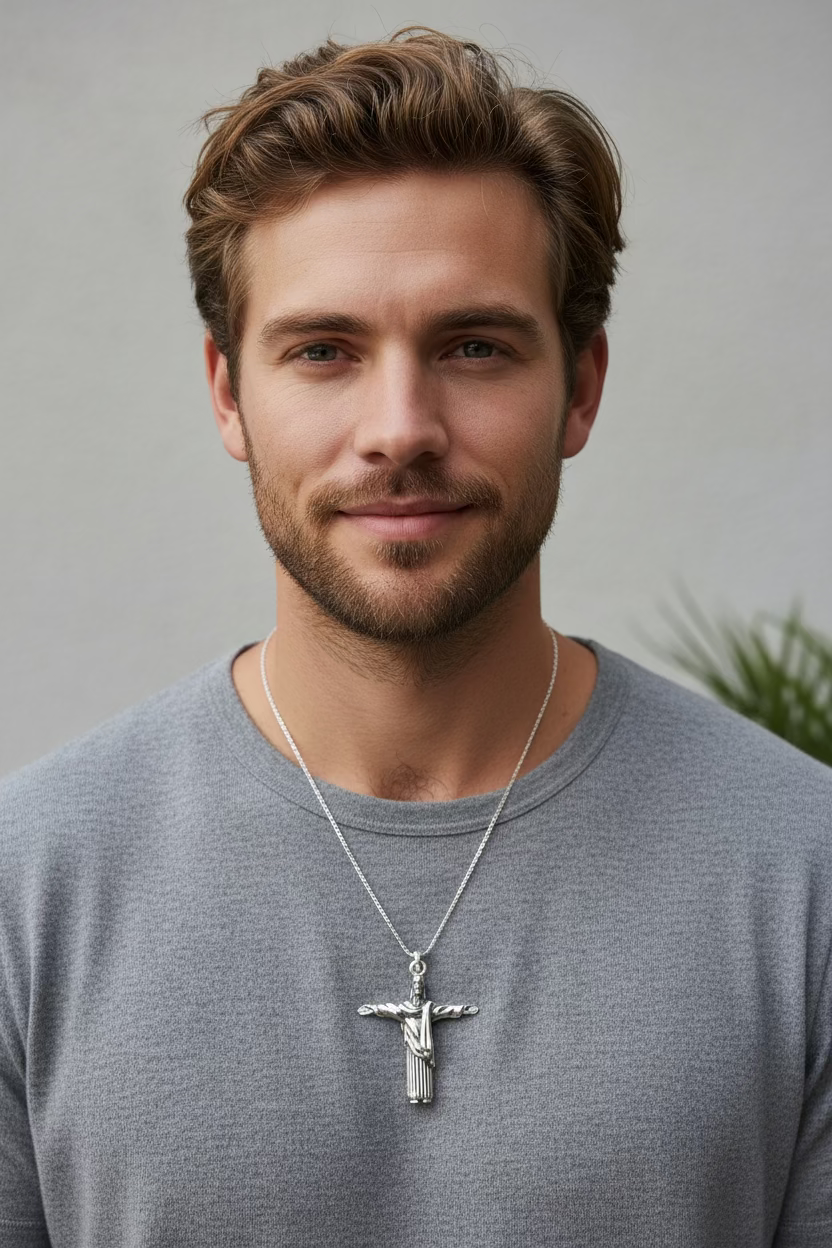 Christ the Redeemer Cross Necklace