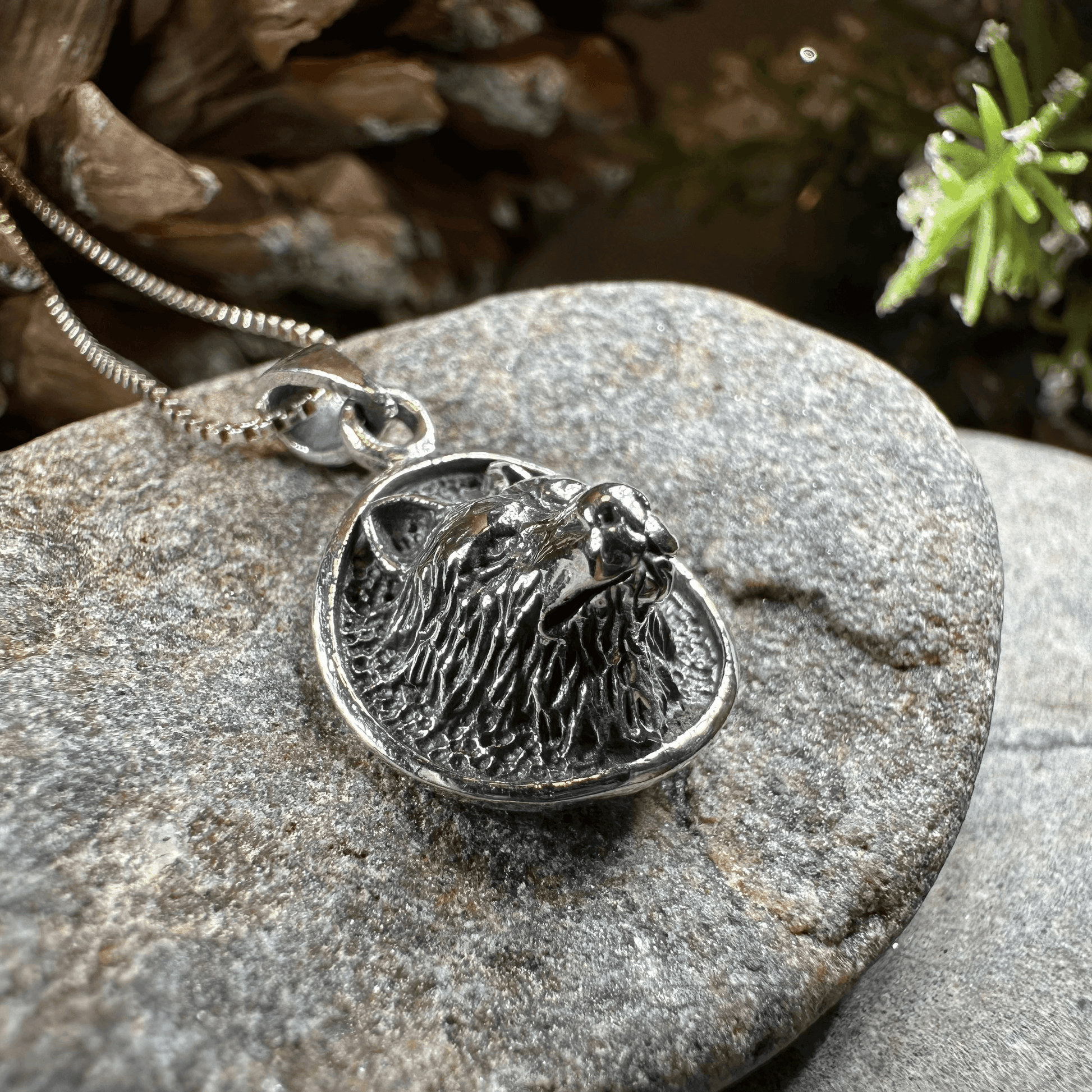 3-D Wolf Necklace - 