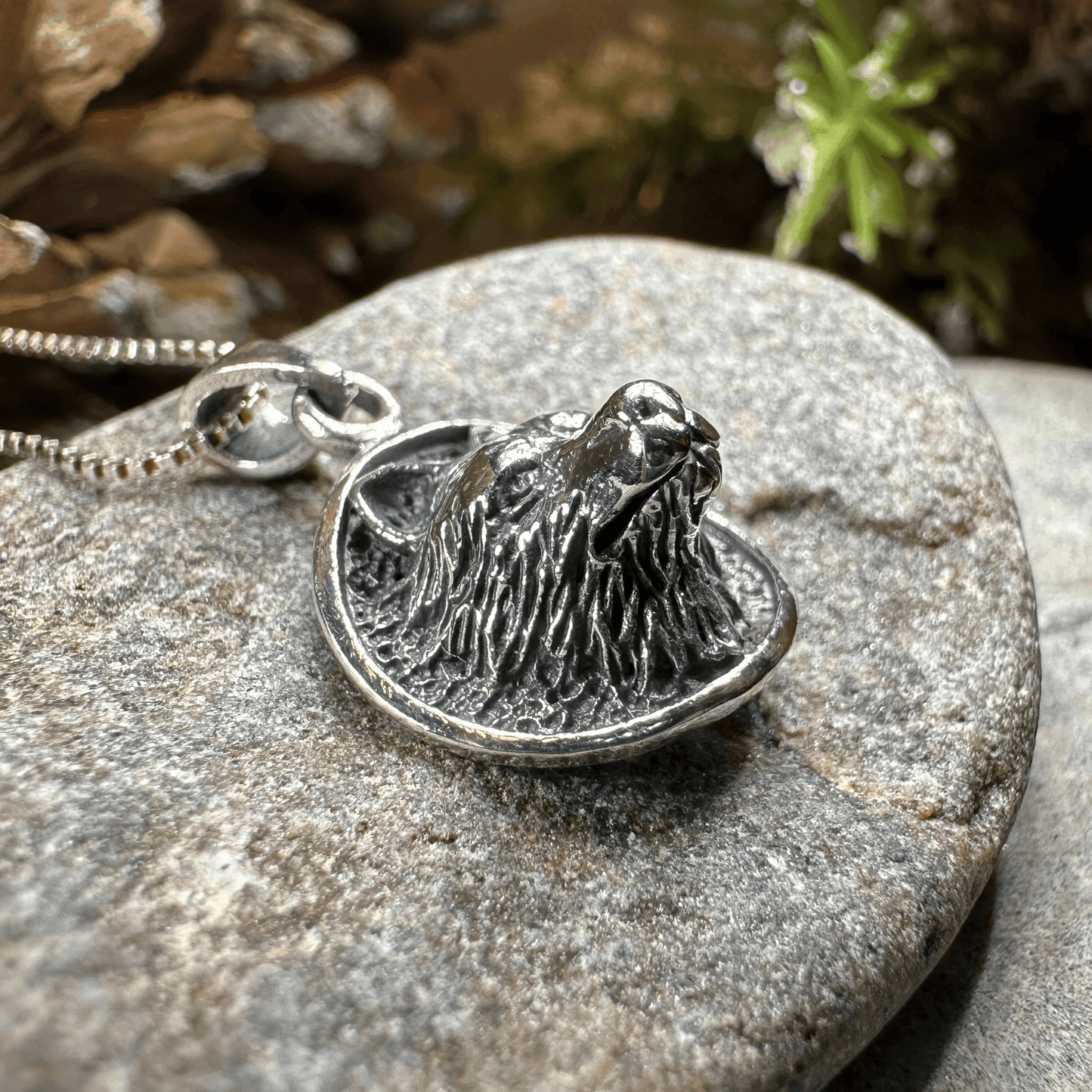 3-D Wolf Necklace - 