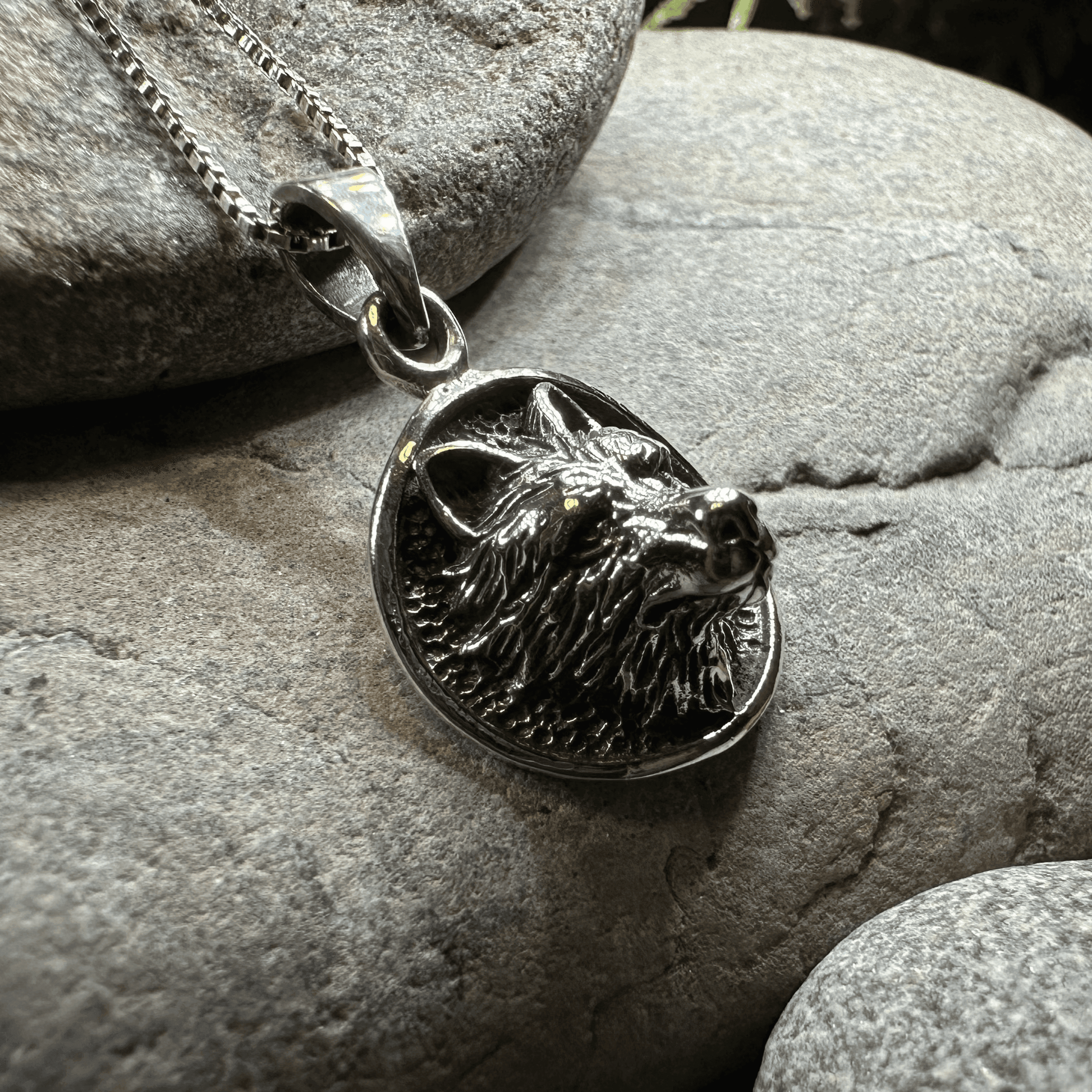 3-D Wolf Necklace - 