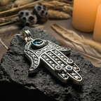 Blue Dream Hamsa Hand Necklace