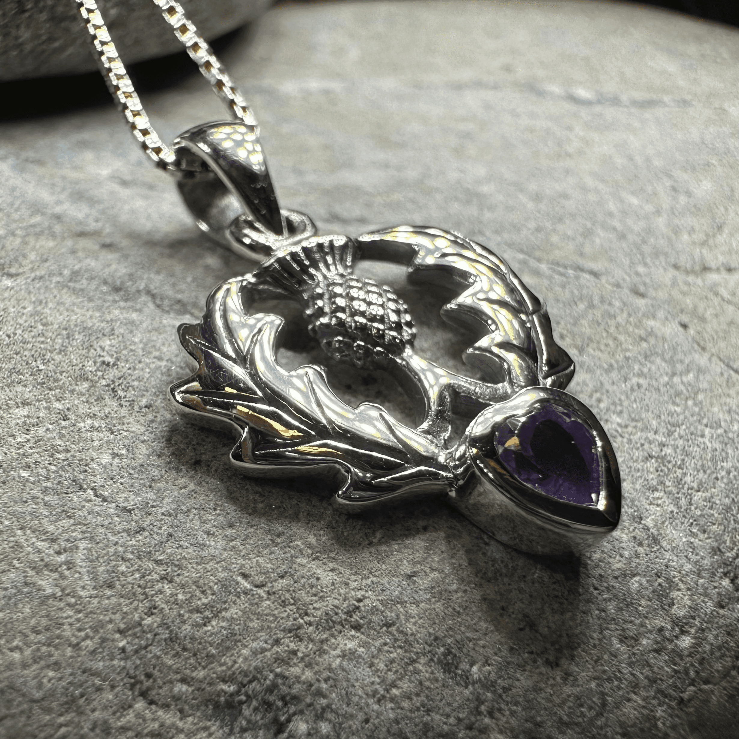 Millie Thistle Necklace - 18 / Amethyst