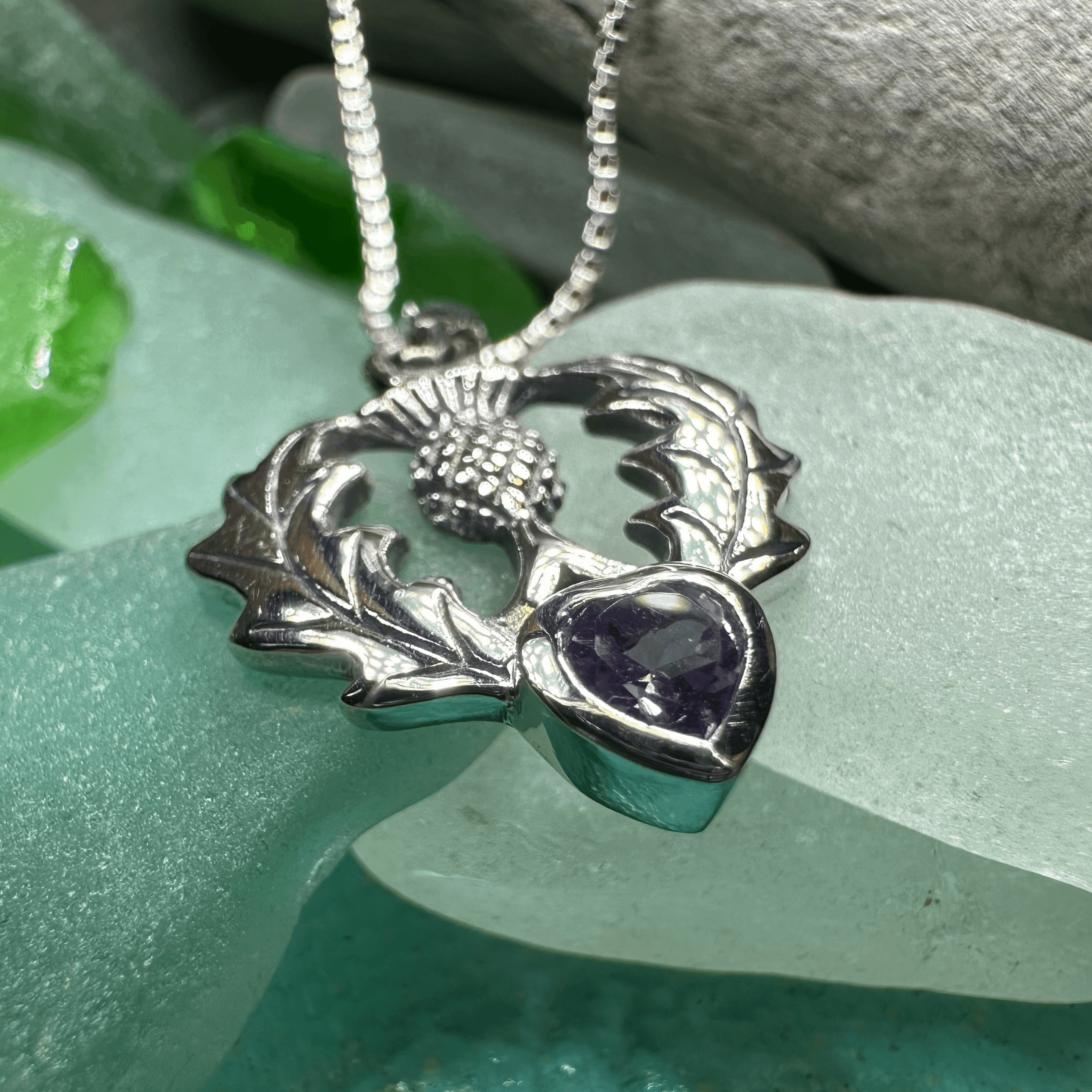 Millie Thistle Necklace - 18 / Amethyst