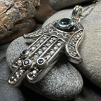 Blue Dream Hamsa Hand Necklace