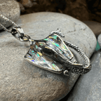 Abalone Manta Ray Necklace - 18 / Abalone