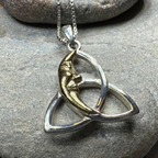 Celtic Trinity Knot Moon Necklace