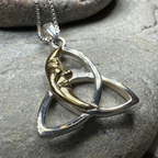 Celtic Trinity Knot Moon Necklace
