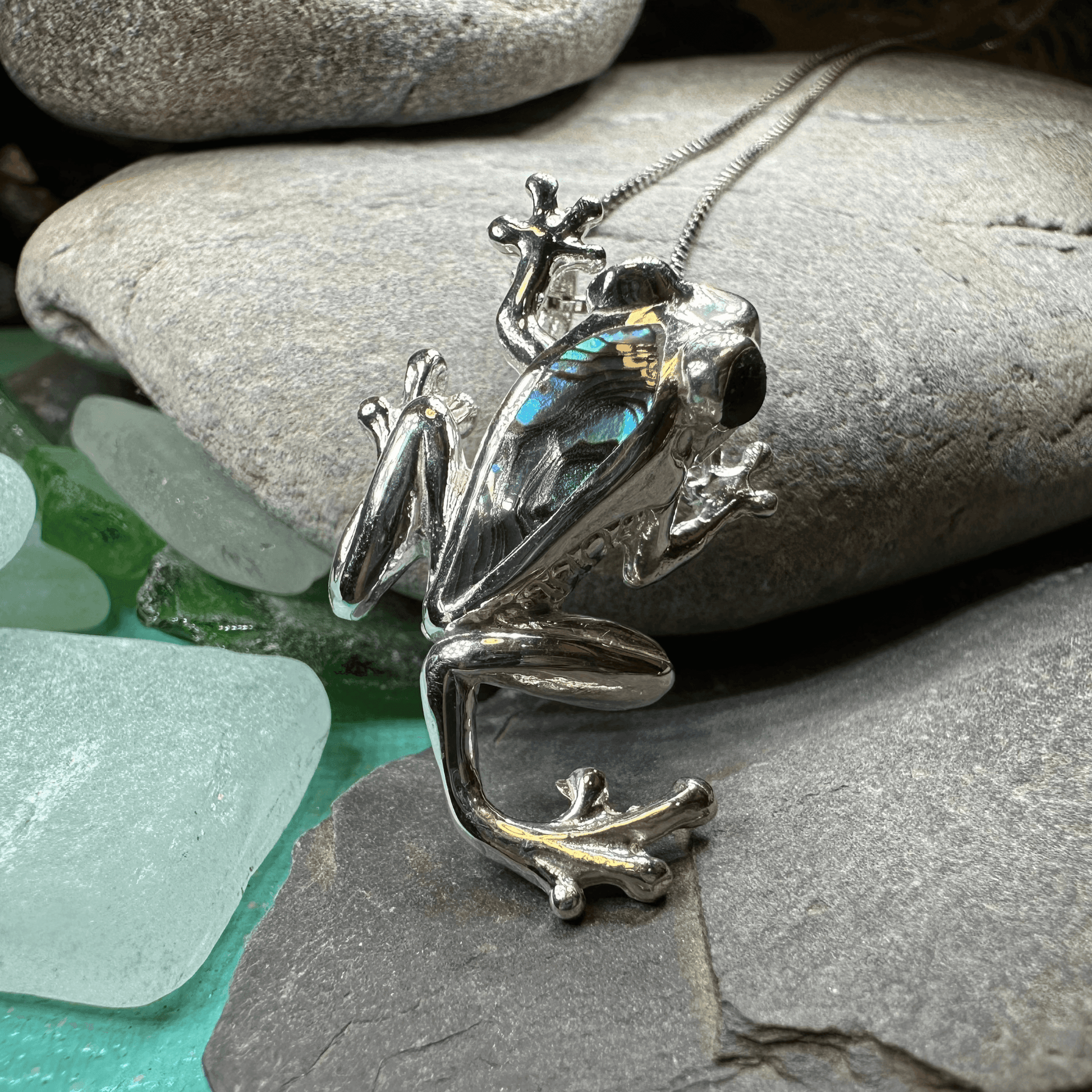 Abalone Frog Necklace - 
