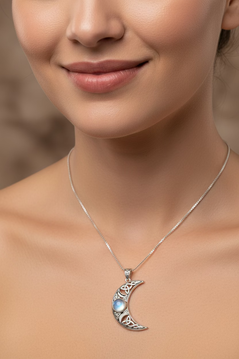 Sabrina Triple Moon Necklace