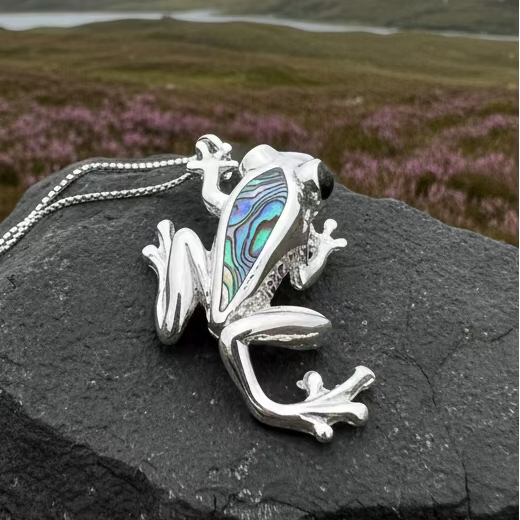 Abalone Frog Necklace