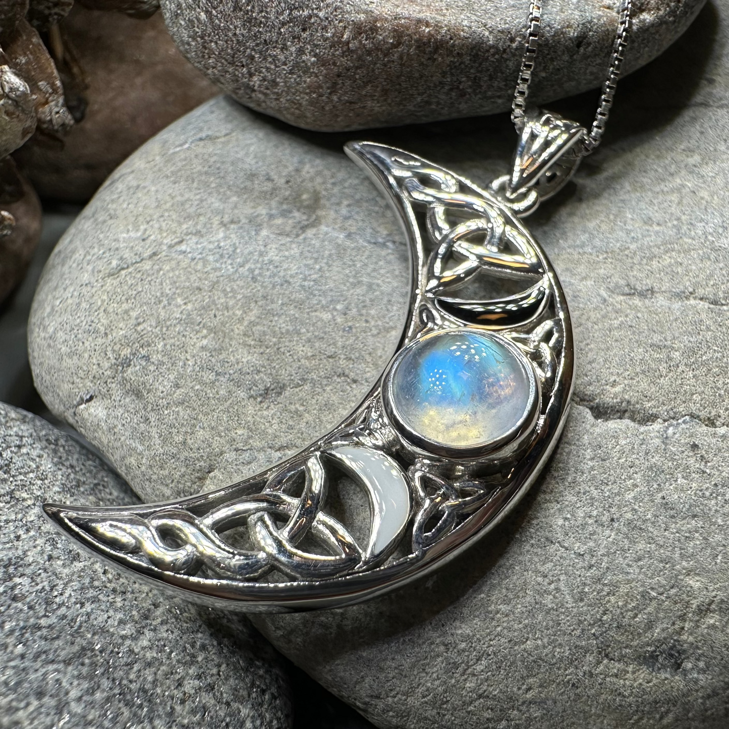 Sabrina Triple Moon Necklace