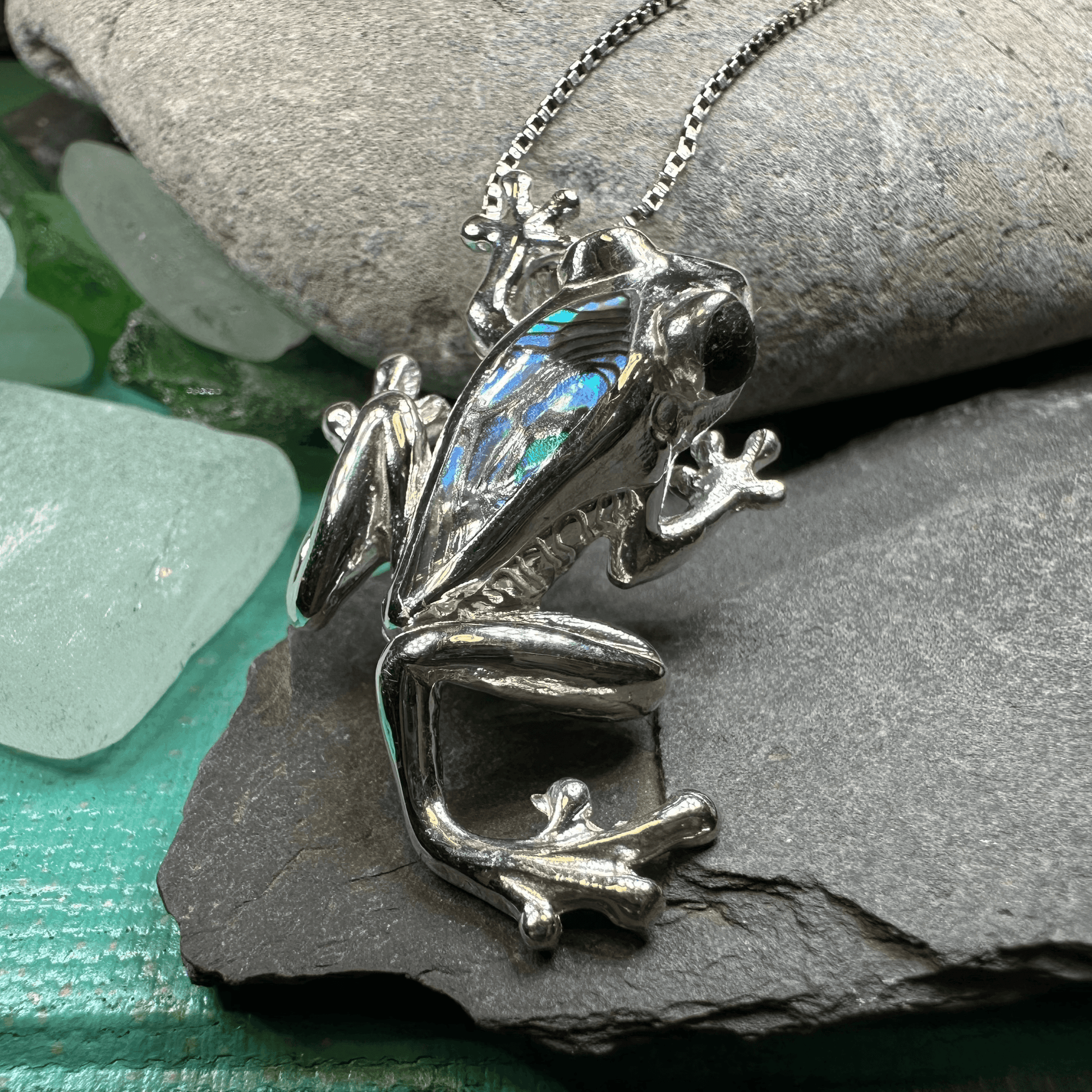Abalone Frog Necklace - 