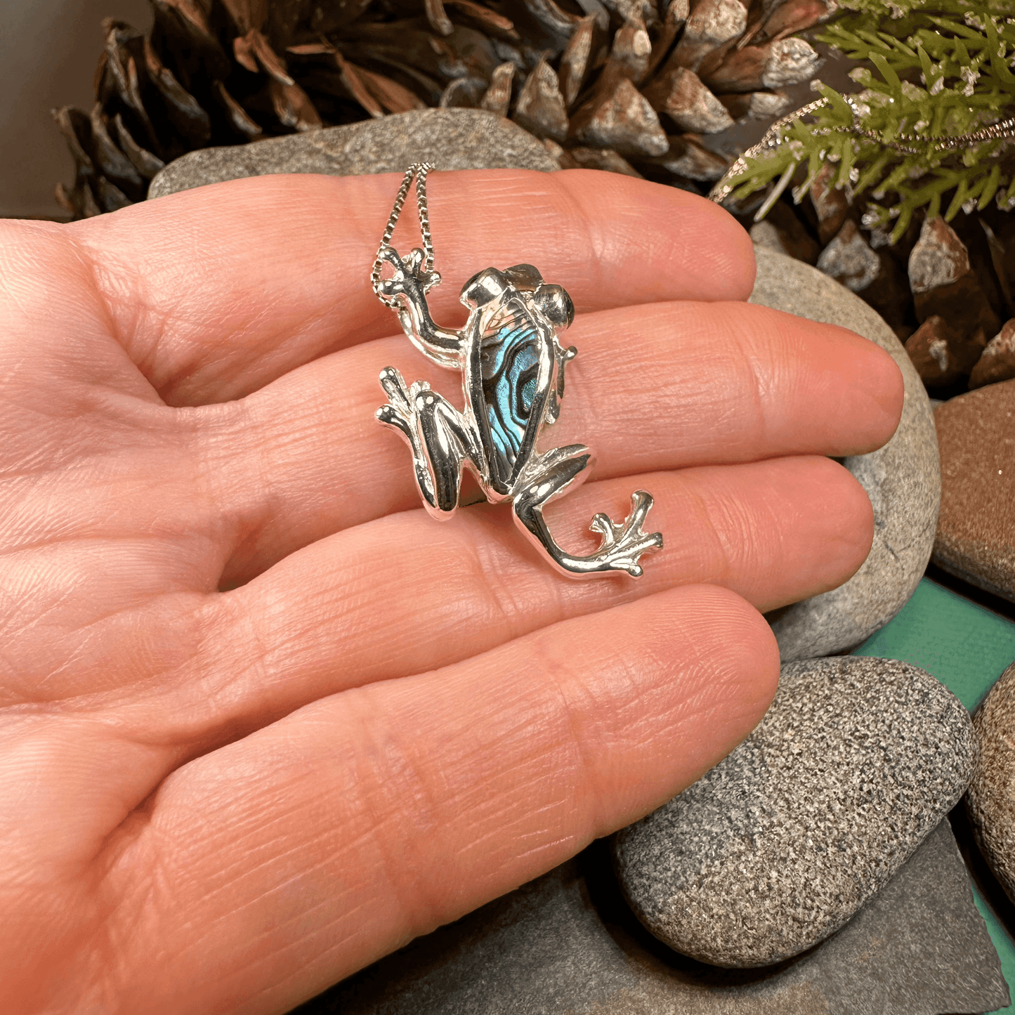 Abalone Frog Necklace - 