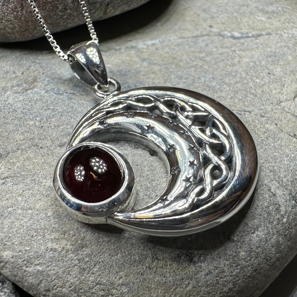 Dianthe Celtic Moon Necklace