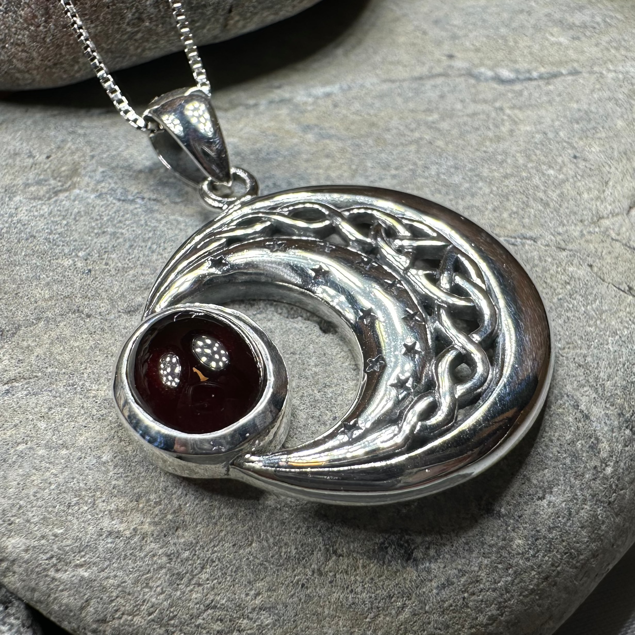 Dianthe Celtic Moon Necklace