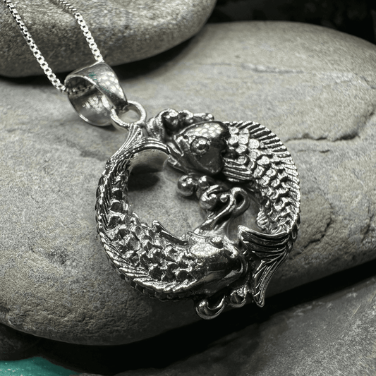 Yin Yang Koi Necklace - 18