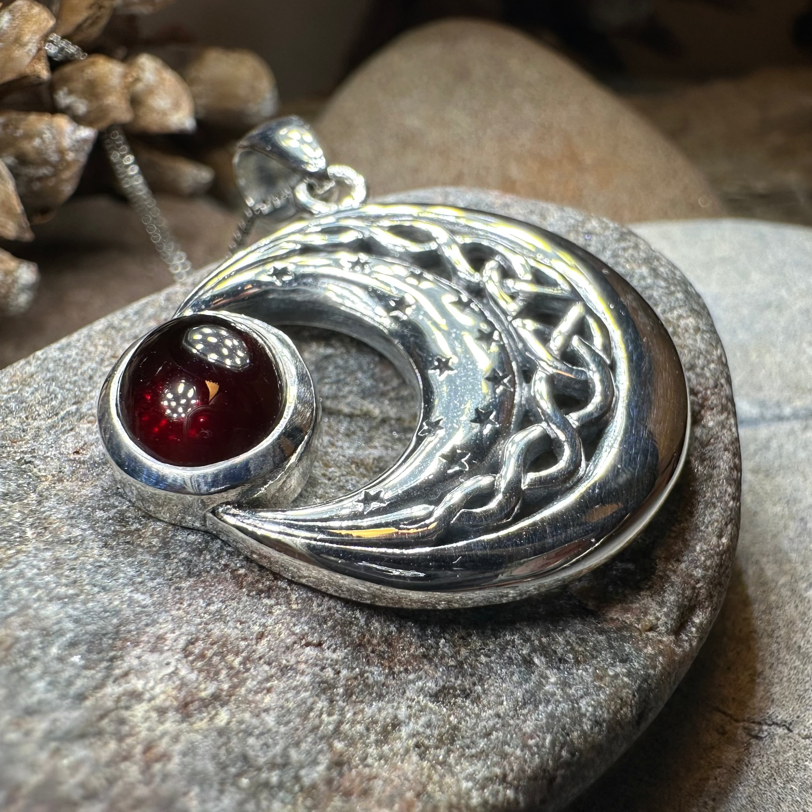 Dianthe Celtic Moon Necklace