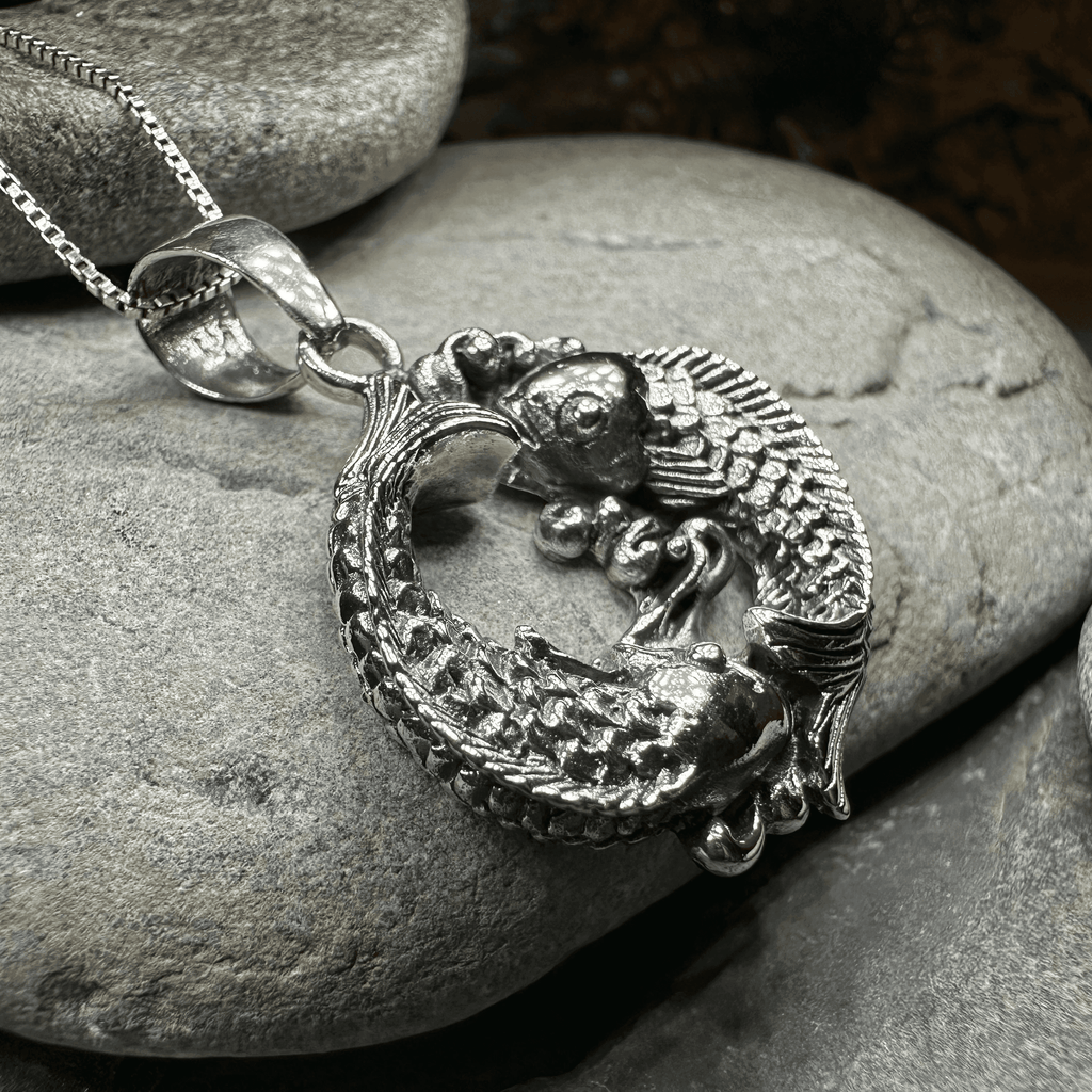 Yin Yang Koi Necklace - 18