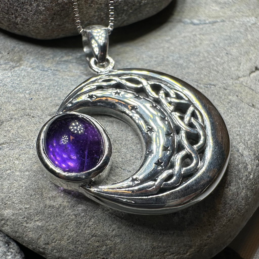 Dianthe Celtic Moon Necklace