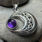 Dianthe Celtic Moon Necklace