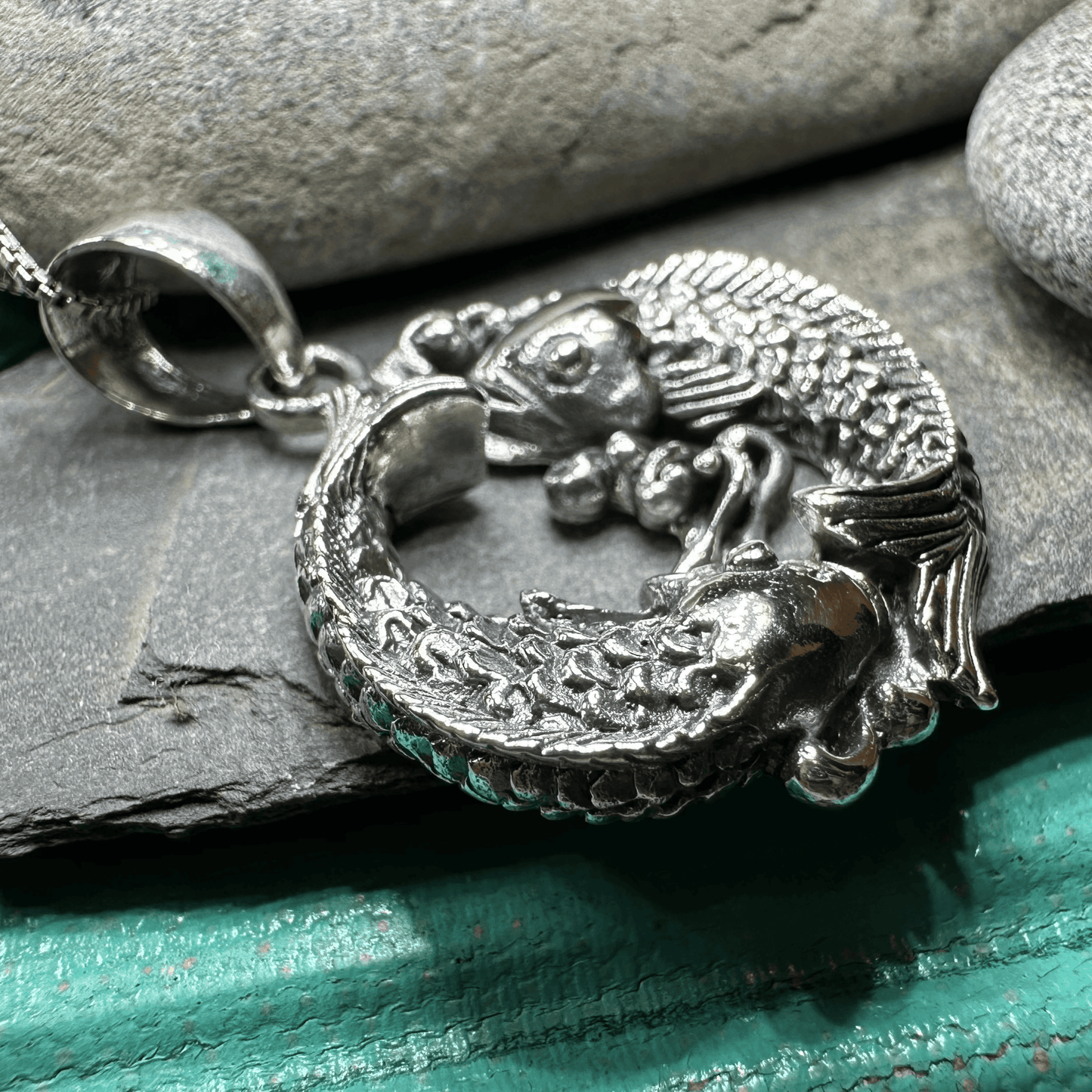 Yin Yang Koi Necklace - 18