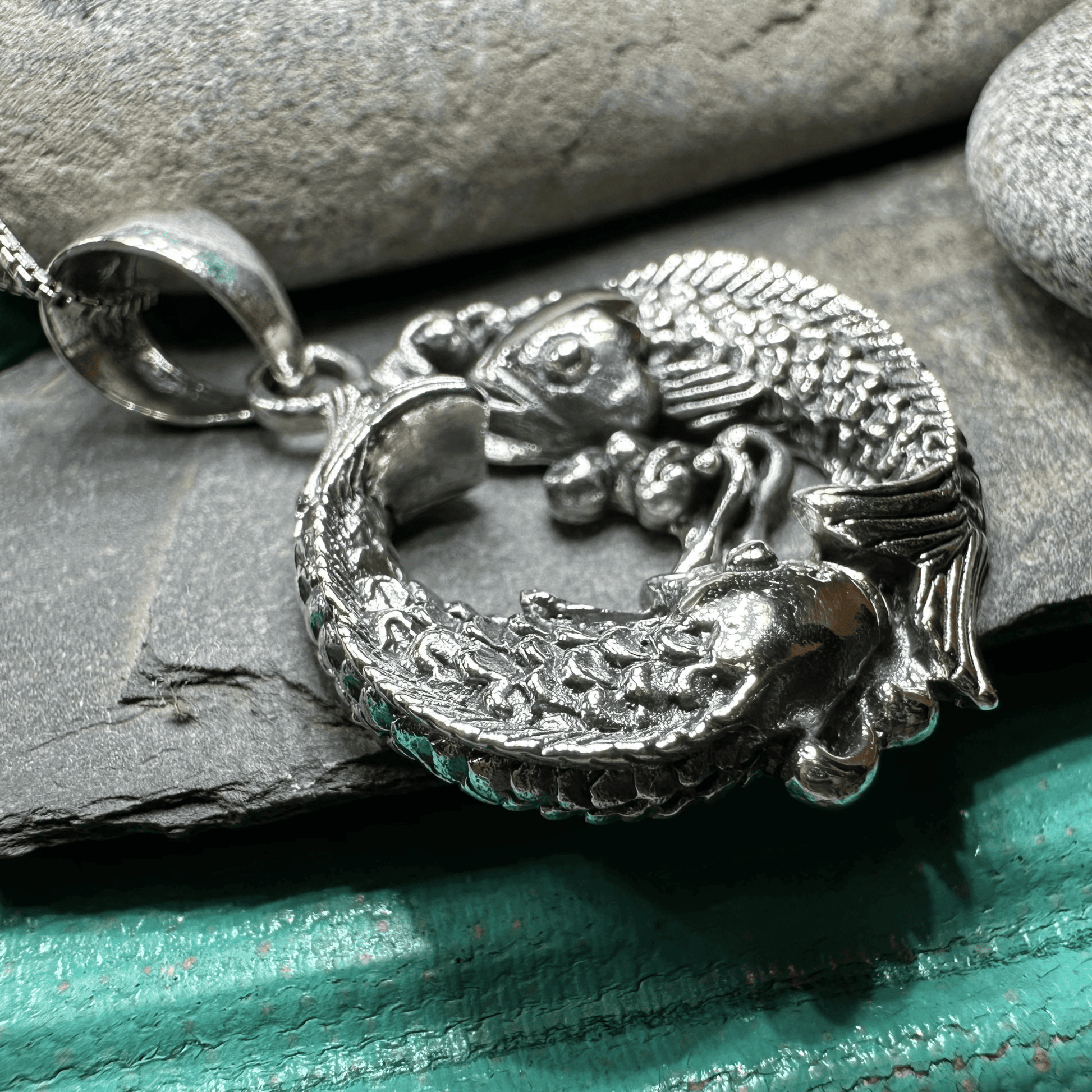 Yin Yang Koi Necklace - 18