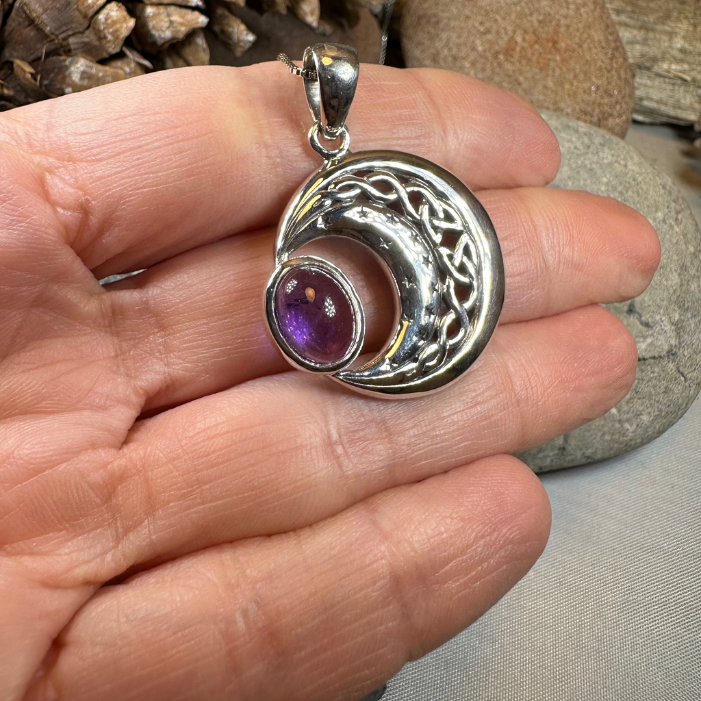 Dianthe Celtic Moon Necklace