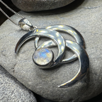 Moonshadow Triple Moon Necklace