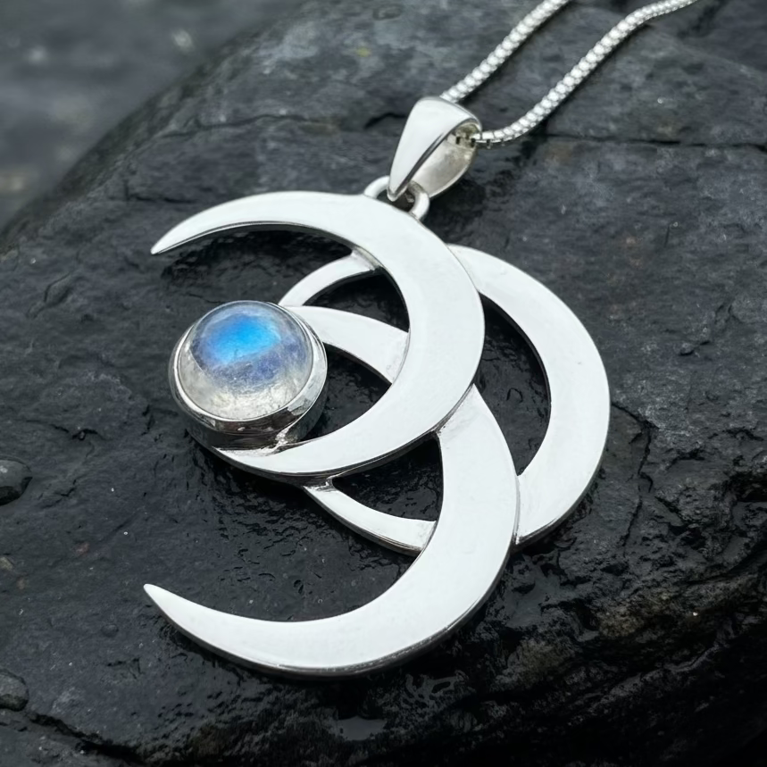 Moonshadow Triple Moon Necklace