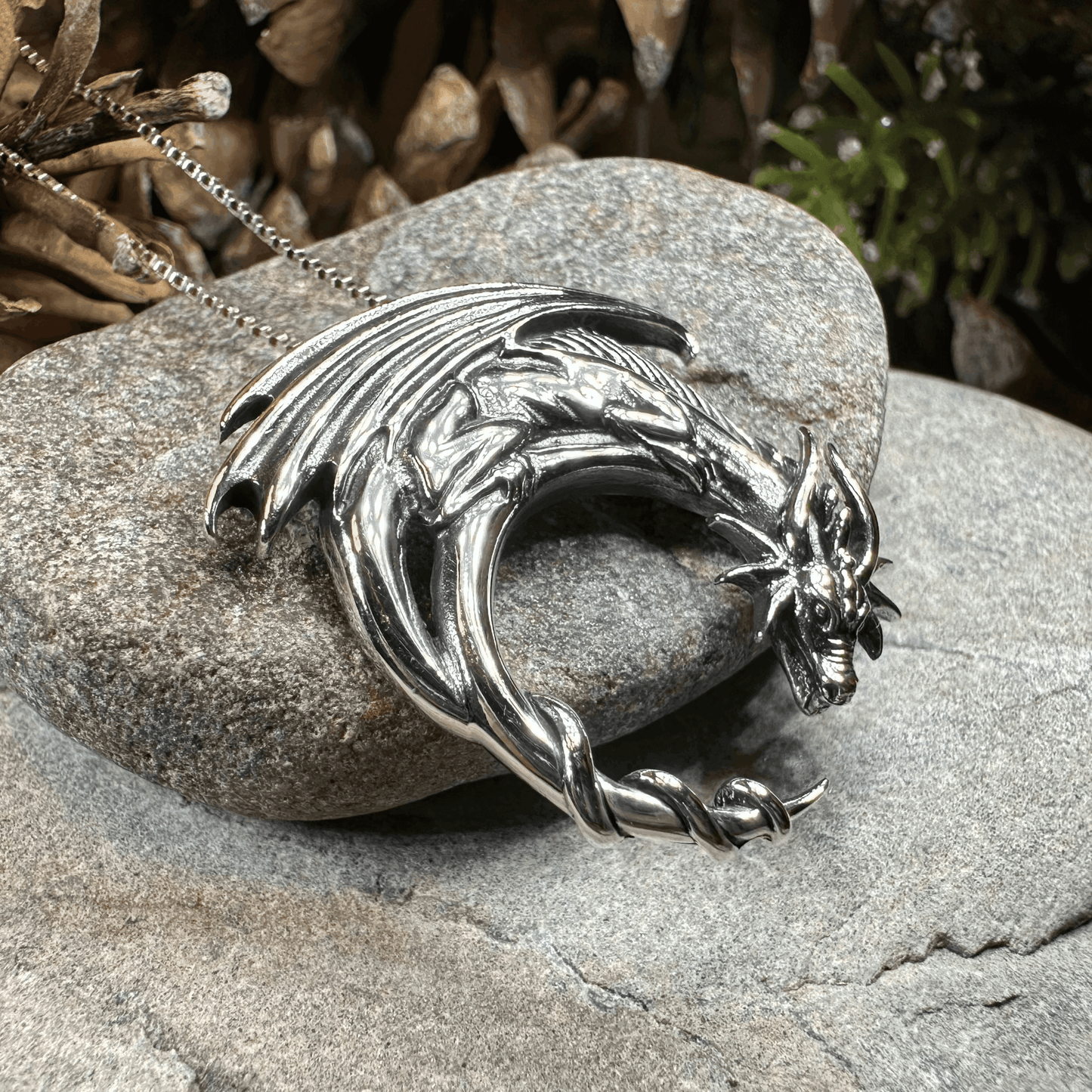 Xerxes Dragon Moon Necklace - 18