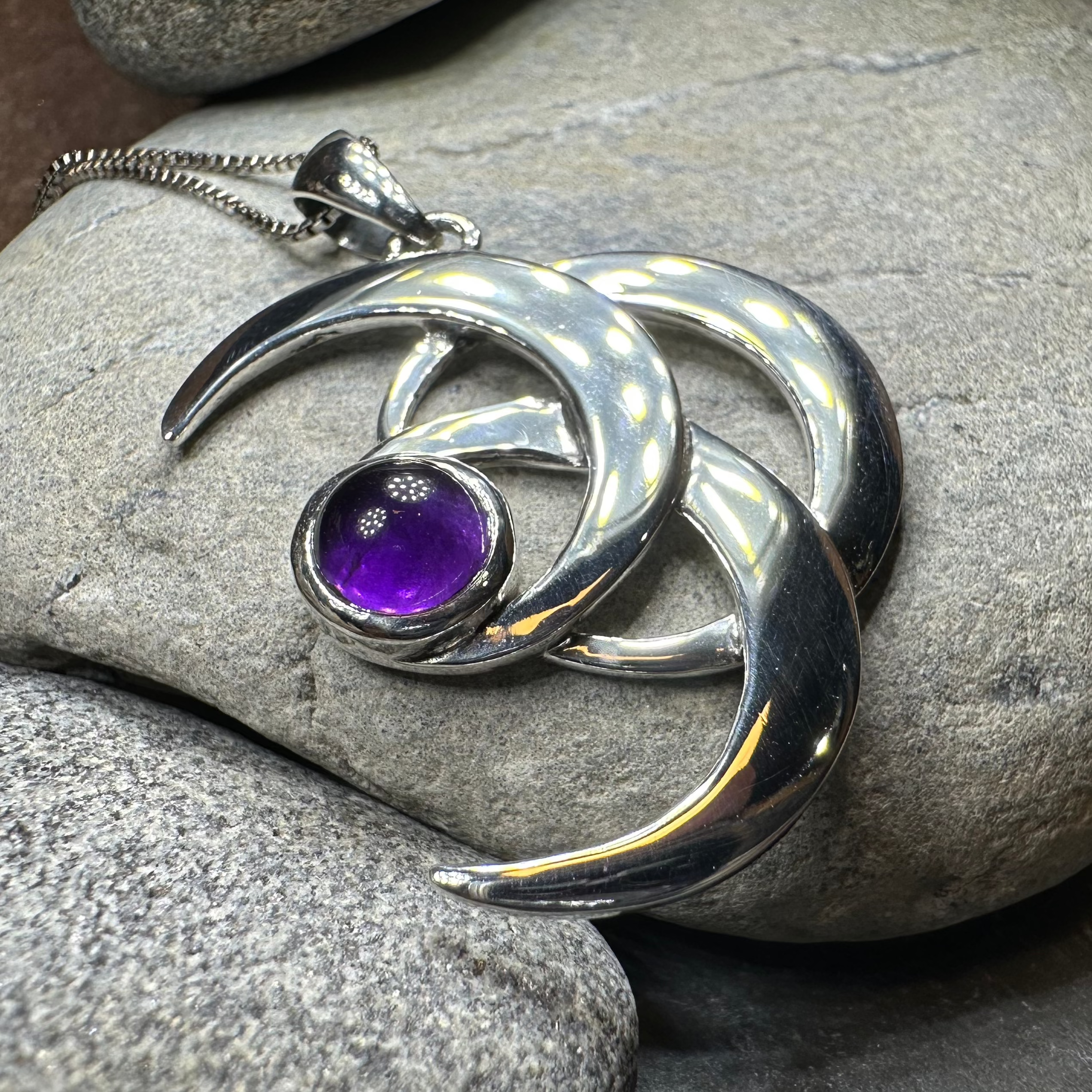 Moonshadow Triple Moon Necklace