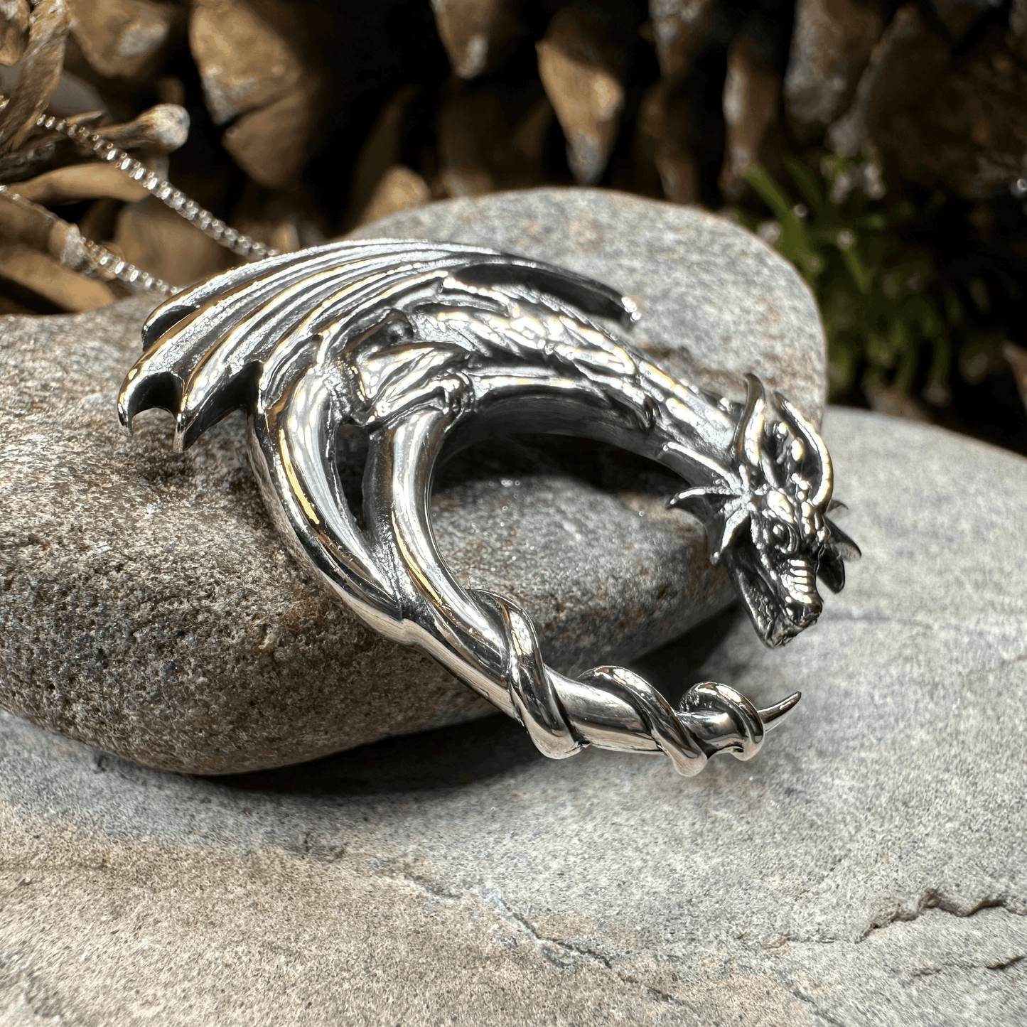 Xerxes Dragon Moon Necklace - 18